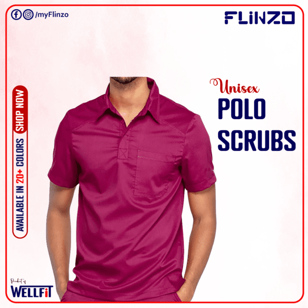 Unisex Polo Style Scrub Suit