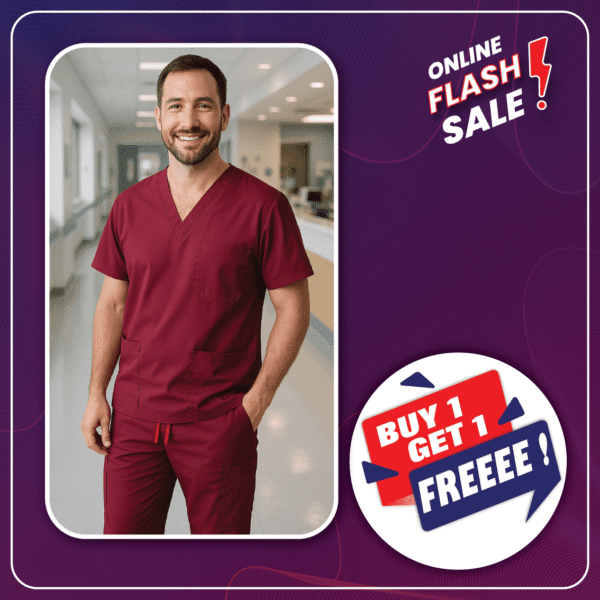 V - Style Unisex Scrubs (Buy 1 Get 1 Free)